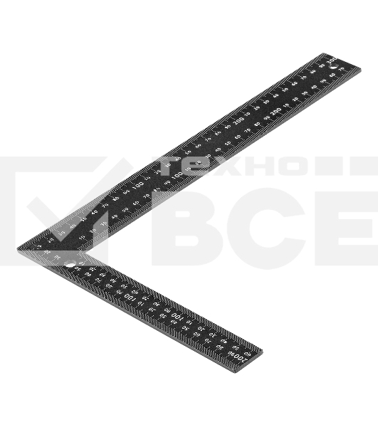 Угольник Denzel 200 х 300 мм, алюминиевый, лазерная гравировка