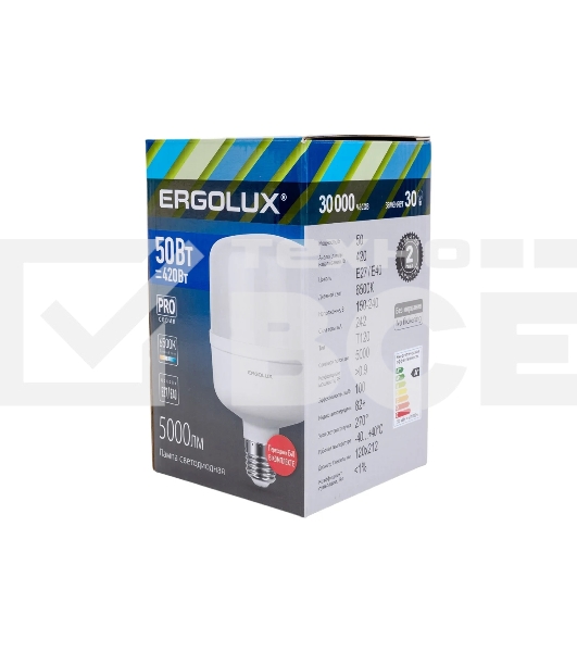 Лампа светодиодная Ergolux 14329 LED-HW-50W-E40-6K PRO 50Вт E27/E40 6500К 150-260В