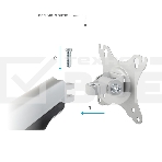 Кронштейн Kromax OFFICE-22 серебристый, 4 шт/уп. Кр. алюм. настол. для мон. 17'-35', max 2x15 кг, 6 ст св., нак. ±90°, пов. 360°, max VESA 100x100 мм., фото6