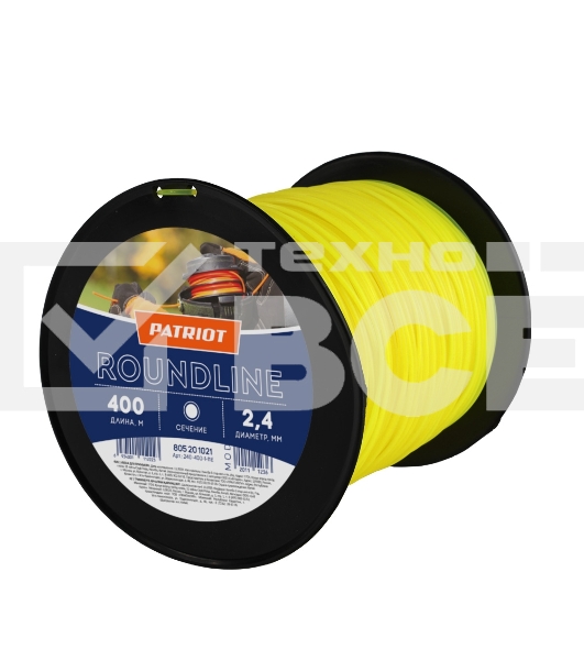 Леска Roundline D 2,4 мм L 400 м (круглая, желтая) 240-400-1