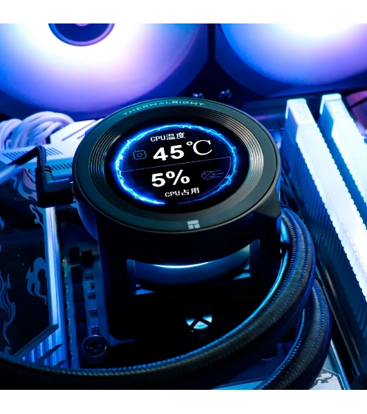 Система жидкостного охлаждения Thermalright Core Vision 360 (360mm, LED, Black, ARGB/Fans: 3x120mm, 72.37CFM, 27.7dBA, 2000RPM/Pump height 66mm, Rad thickness 27mm/S: 1700, 1200, 1851, 115X, 2011, 2066, AM5, AM4)