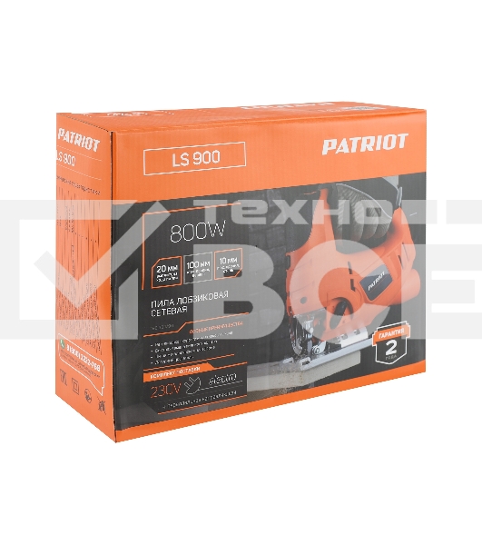 Лобзик PATRIOT LS 900, мощность 800 Вт, макс толщина дерева 100мм
