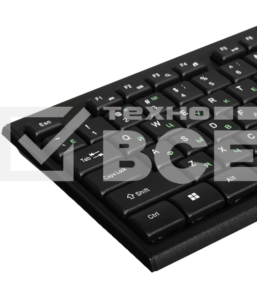 Комплект клавиатура+мышь Smartbuy ONE SBC-114282-K проводной, USB, 2400 DPI, чёрный