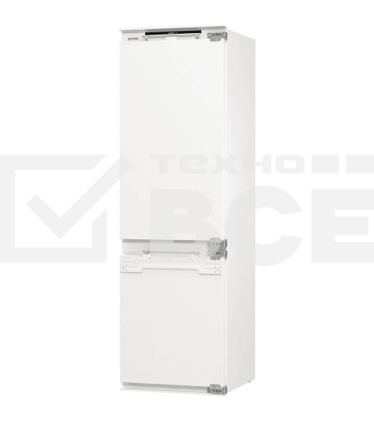 Встраиваемый холодильник Gorenje NRKI517142, полезный объем 243 л, электронное управление, цифровой дисплей, автоматическое размораживание No Frost, быстрое замораживание, интенсивное охлаждение, зона свежести с контролем влажности, слайдерное крепление, энергоэффективность А+