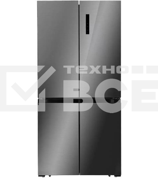 Холодильник  LEX LCD450SsGID серый трехкамерный 288/129л морозилка снизу Side-by-Side