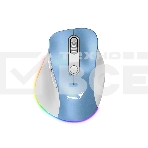 Мышь беспроводная Genius Ergo 9000S Pro светло-голубой, 2400 dpi, радиоканал, Bluetooth, USB, кнопки - 6, фото 1