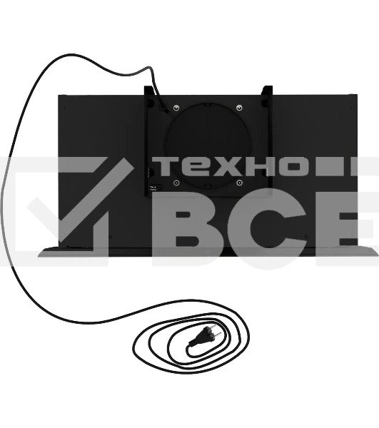Вытяжка каминная Elikor Метеорит 60П-700-Э4Д черный, управление электронное (1 мотор)