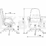 Кресло руководителя Бюрократ CH 002 Fabric Light-19 серый, крестов. пластик, фото17