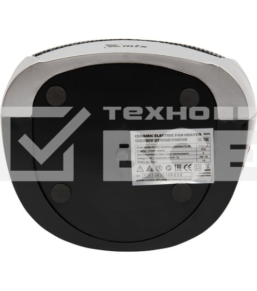 Тепловентилятор MTX FHC-1500, серый, 750/1500 Вт, 15 м2, термостат