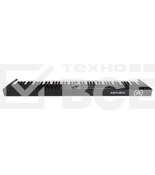 Клавиатура MIDI [231542] Arturia [KeyLab Essential 88 mk3 Black] 88 клавиш, LCD дисплей, 9 энкодеров, 8 пэдов, 9 фейдеров, 12 кнопок управления, колеса высоты тона и модуляции, 1/4