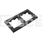 Рамка 2-местная Эпика EKF UP1-FPB-02 черная, пластик, фото4