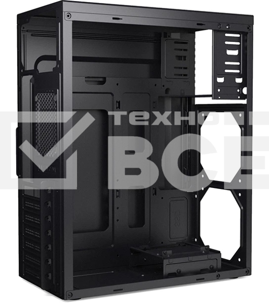 Компьютерный корпус CBR ATX Miditower J02, без БП, 1хUSB 3.0, 2хUSB 2.0, HD Audio+Mic, черный PCC-ATX-J02-WPSU