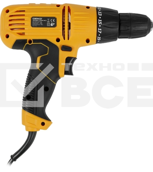 Дрель-шуруповерт сетевая Deko DKSD500W, 500Вт