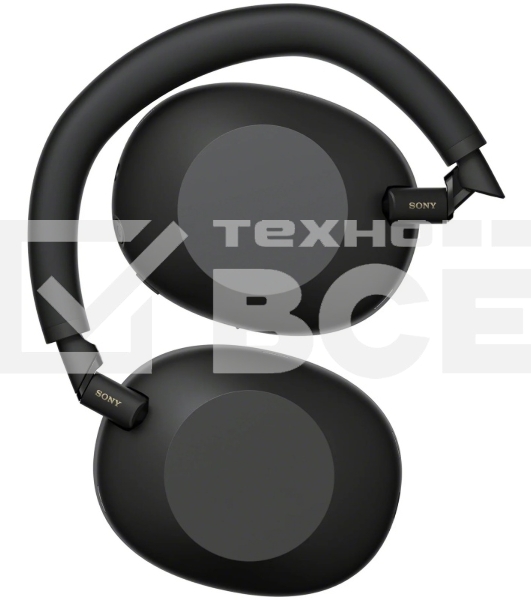 Беспроводные/проводные наушники Sony WH-1000XM6 черный, полноразмерные, Bluetooth + проводной, адаптивное активное шумоподавление, до 40 ч