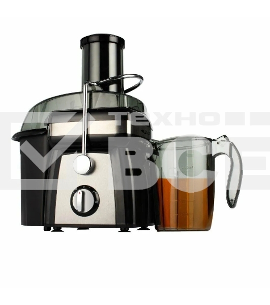 Соковыжималка KELLI KL-5093 серебристый/черный, центробежная, 1500 Вт, 1000 мл, механическое