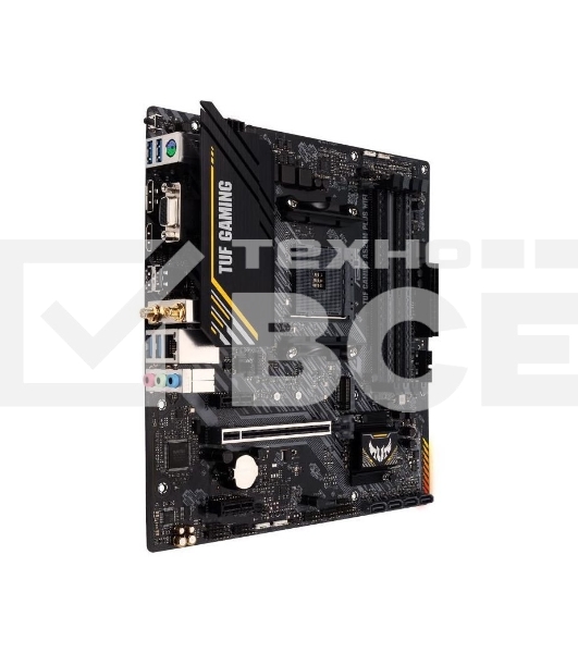 Материнская плата ASUS TUF GAMING A520M-PLUS WIFI, AM4, AMD A520, 4xDDR4, 4xSATA, 1xM.2, 1xPCIe 3.0 x16, 2xPCIe x1, 1xVGA, 1xHDMI, 1xDP, 1x 1Gb LAN, 2xUSB-A 3.2 Gen 1, 2xUSB-A 2.0, 3x3.5 мм, 7.1, mATX