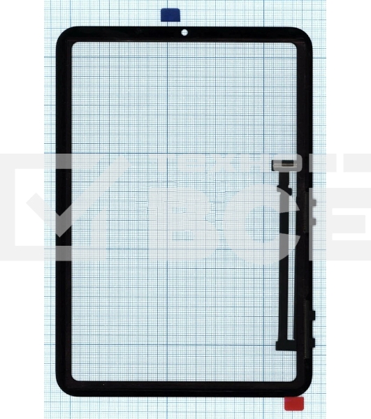 Сенсорное стекло (тачскрин) для iPad Mini 6 2021 (A2567, A2568), черное