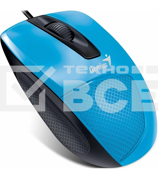 Мышь проводная Genius DX-Mini голубой, 1000 dpi, USB, кнопки - 3