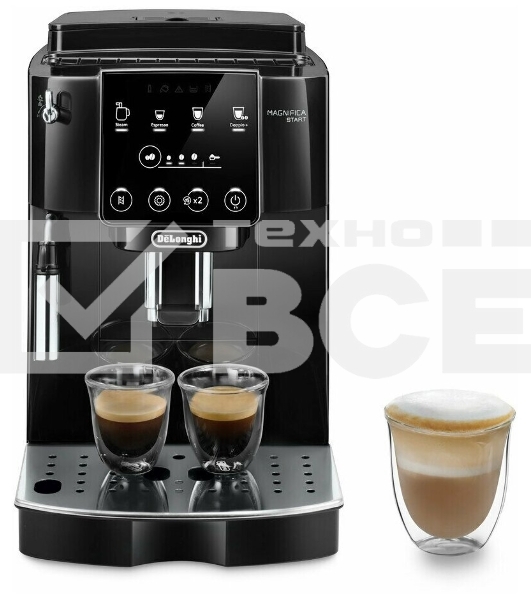 Кофемашина автоматическая DeLonghi ECAM 220.21 B черный, исп. кофе - молотый/зерновой, 1.8 л, 1450 Вт, 15 Бар.