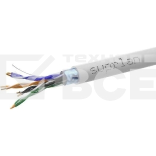 Кабель информационный Suprlan Median 01-1033-1, кат.5E FTP 4X2X24AWG PVC внутренний 305м, серый