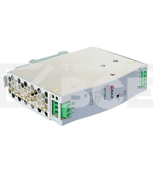 Блок питания на дин рейку EKF DR-E-75W-24 75Вт Uвх 220В AC Uвых 24В DC постоянного тока