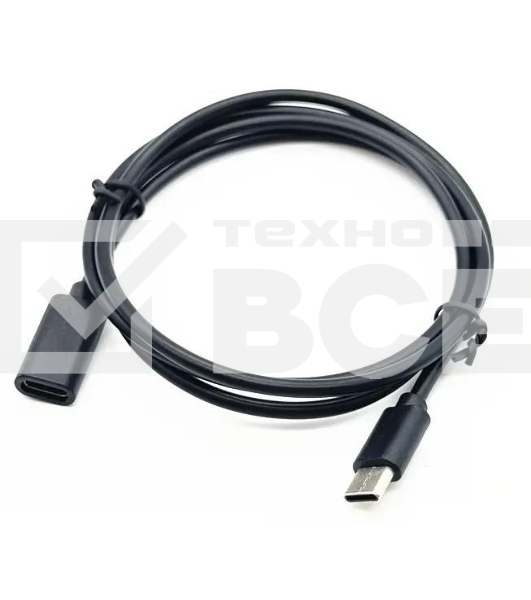 Кабель-удлинитель Buro USB Type-C (m) USB Type-C (f) 2м (BU-EXT-TYPEC-2M) черный