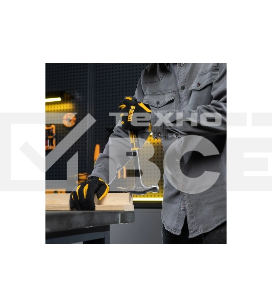 Молоток-гвоздодер Denzel 10423 450 г, цельнометаллический, двухкомпонентная рукоятка