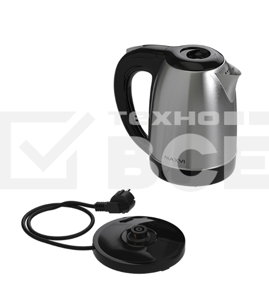 Чайник электрический Maxvi KE1721S silver-black