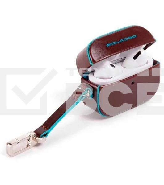 Чехол для наушников Piquadro Blue Square AC5308B2/MO коричневый натур.кожа