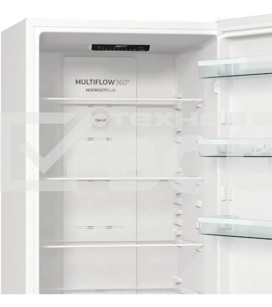 Холодильник Gorenje NRK6201EW4 белый двухкамерный 235/96 л морозилка снизу, No Frost
