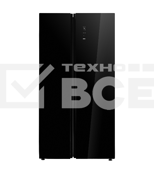 Холодильник Korting KNFS 91797 GN черный двухкамерный 335/175л морозилка сбоку, No Frost, Side by Side