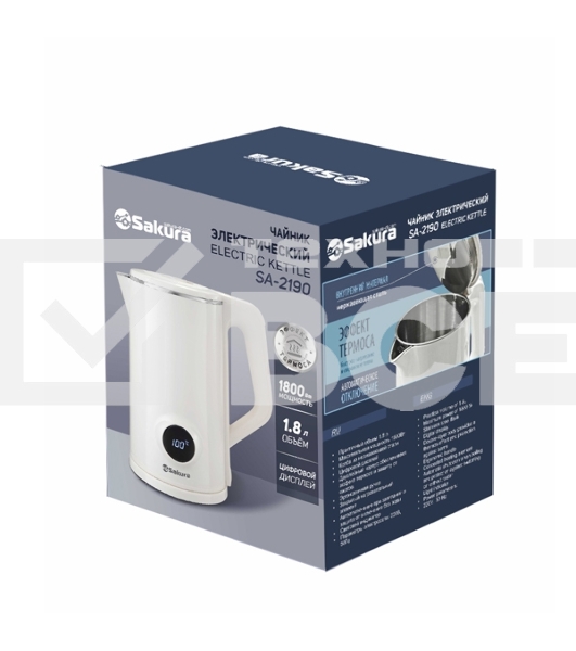 Чайник Sakura SA-2190DW (1.8) LCD дисплей
