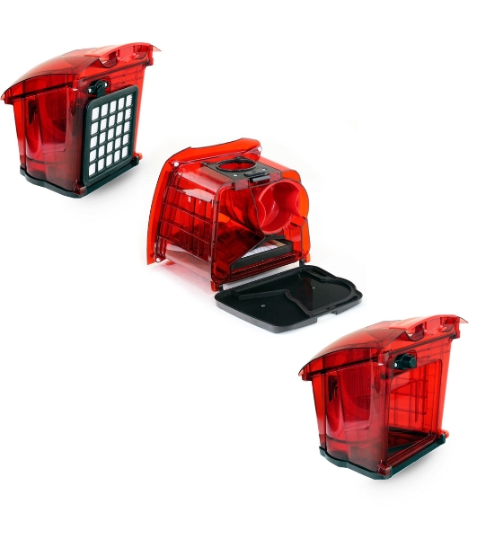 Пылесос Ginzzu VS437 черный/красный, 420/2400 Вт, уборка сухая, пылесборник контейнер 2,5 л