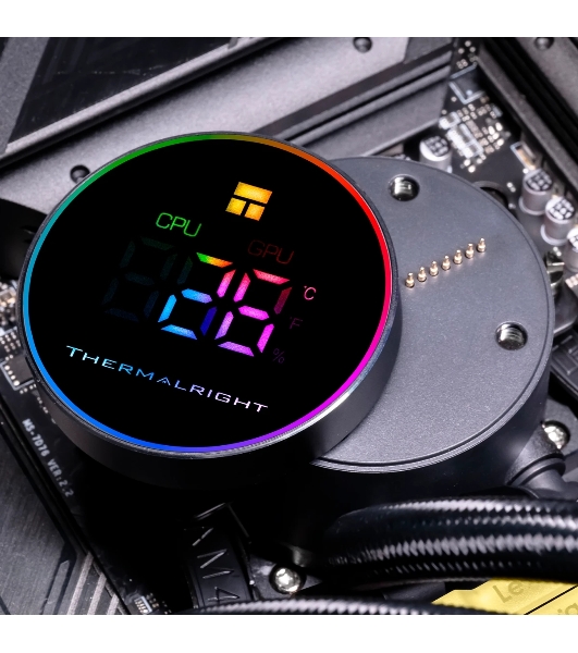 Система жидкостного охлаждения Thermalright Frozen Magic 360 Digital V2 ARGB Soc-AM5/AM4/1200/1700/1851 черный 4-pin 28dB Al LCD Ret (F-MAGIC-360-DIGITAL-BL-ARGB-V2)