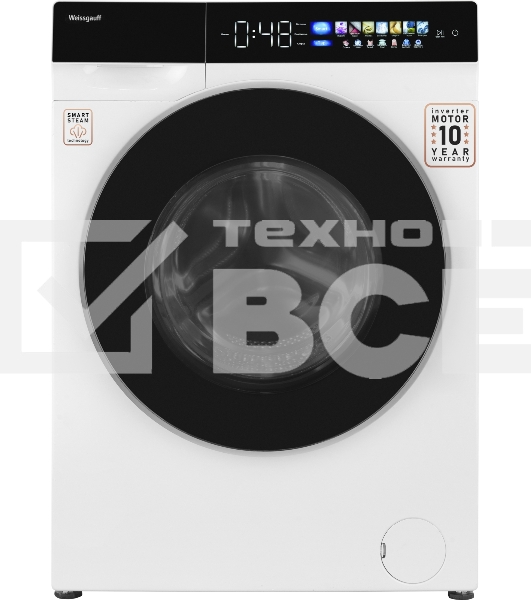 Стиральная машина Weissgauff WM 999 Full Touch DC Inverter Steam белый, загрузка фронтальная 12 кг, 1200 об/мин, класс А+++