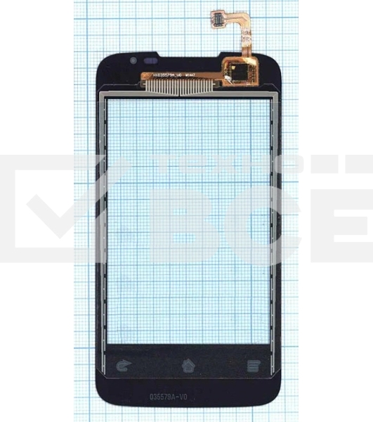 Сенсорное стекло (тачскрин) для Huawei HX035579A_VO W1447, черное
