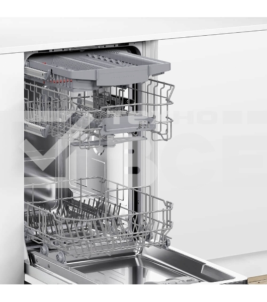 Встраиваемая посудомоечная машина Bosch SPV4EMX10E, серебристый, 44.8 см, 10 компл., 44 дБ, класс C