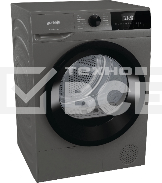 Сушильная машина Gorenje D2HNE82/C серый, 8 кг, сушка - тепловой насос, программ - 15, 59.5 x 84.5 x 58 см