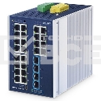 Коммутатор Planet IGS-4215-24T4X Industrial L2+ 24-Port 10/100/1000T + 4-Port 10G SFP+ Managed Ethernet Switch, фото 1