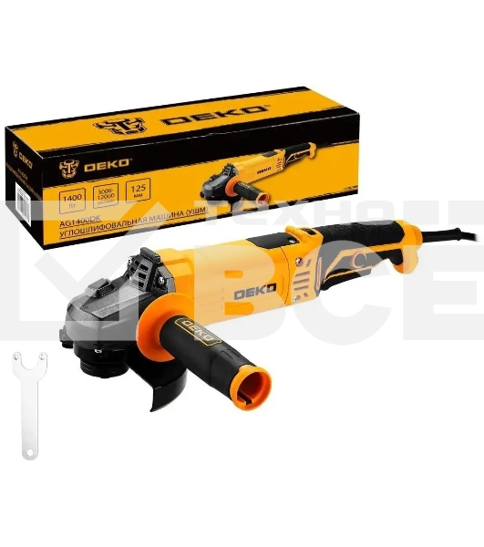 Угловая шлифовальная машина (УШМ) DEKO AG1400DK, 125мм, 1400 Вт