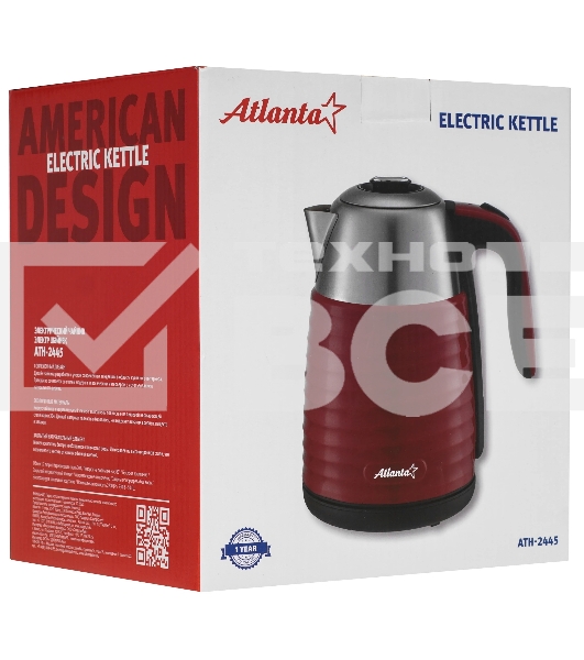 Чайник электрический Atlanta ATH-2445 bordo