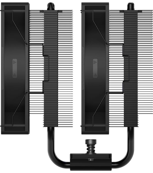 Кулер для процессора PCCooler RT620 BK (250W, 4-pin PWM, 157mm, Al/Cu, 6x6mm, 2x120mm, 73.32CFM, 34.9dBA, 2200RPM, S: 1851/1700/1200/115X, AM5/AM4, black)