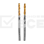 Сверло спиральное по металлу Denzel 3,5 x 70мм, Р6М5, Golden Tip, многогранная заточка, 2 шт., фото 1