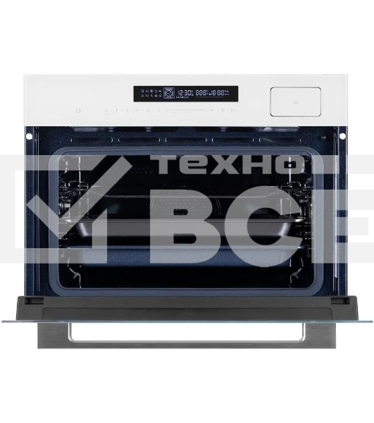 Духовой Шкаф электрический с паром Maunfeld MCMO5016STGW, 50л, дверца с 2 стеклами, белый