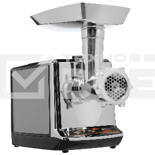 Мясорубка электрическая Sakura SA-6419BK Premium серебристый/черный, 2000 Вт, 2.0 кг/мин, реверс, защита от перегрузки, насадки - 2