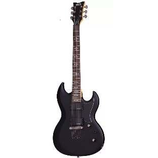 Электрогитара SCHECTER DEMON S-II ABSN - электрогитара 6-струнная, 24 лада, корпус: липа, гриф клен, накладка венге, на болтах, звукосниматели: HH, Schecter Diamond Active HB-105S, регулировки громкость, тон, 3х позиционный переключатель, Цвет: Aged Bla