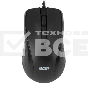 Мышь проводная Acer OMW136 черный, 1200 dpi, USB, кнопки - 3