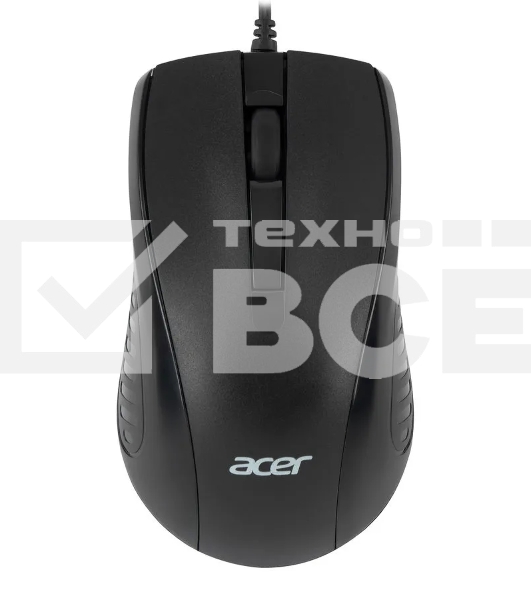 Мышь проводная Acer OMW136 черный, 1200 dpi, USB, кнопки - 3
