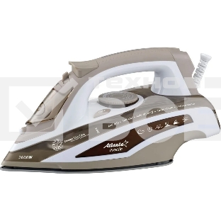 Утюг Atlanta ATH-5573 коричневый/белый, 2600 Вт, 38 г/мин, 132 г/мин, 400 мл