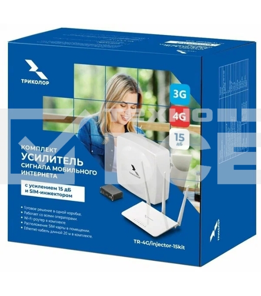 Усилитель сигнала Триколор TR-4G/injector-15kit 20м (046/91/00055152)